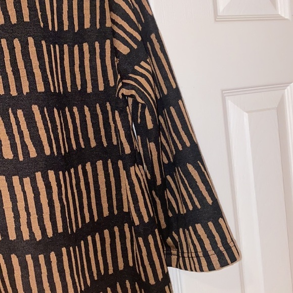 Piccadilly Tan black stripes  women’s tunic sweater top Sz Xs - Picture 11 of 13